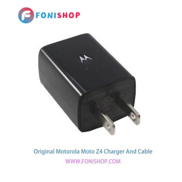 کابل شارژ و آداپتور (کلگی-سری) فست شارژ اصلی گوشی موتورولا موتو زد 4 / Motorola Moto Z4