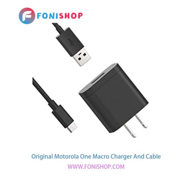کابل شارژ و آداپتور (کلگی-سری) فست شارژ اصلی گوشی موتورولا وان ماکرو / Motorola One Macro