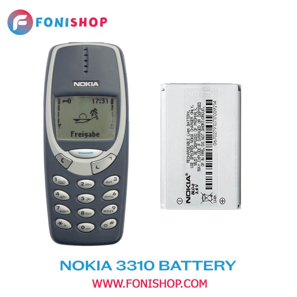 باتری اصلی گوشی نوکیا Nokia 3310 BLC-2 قدیمی