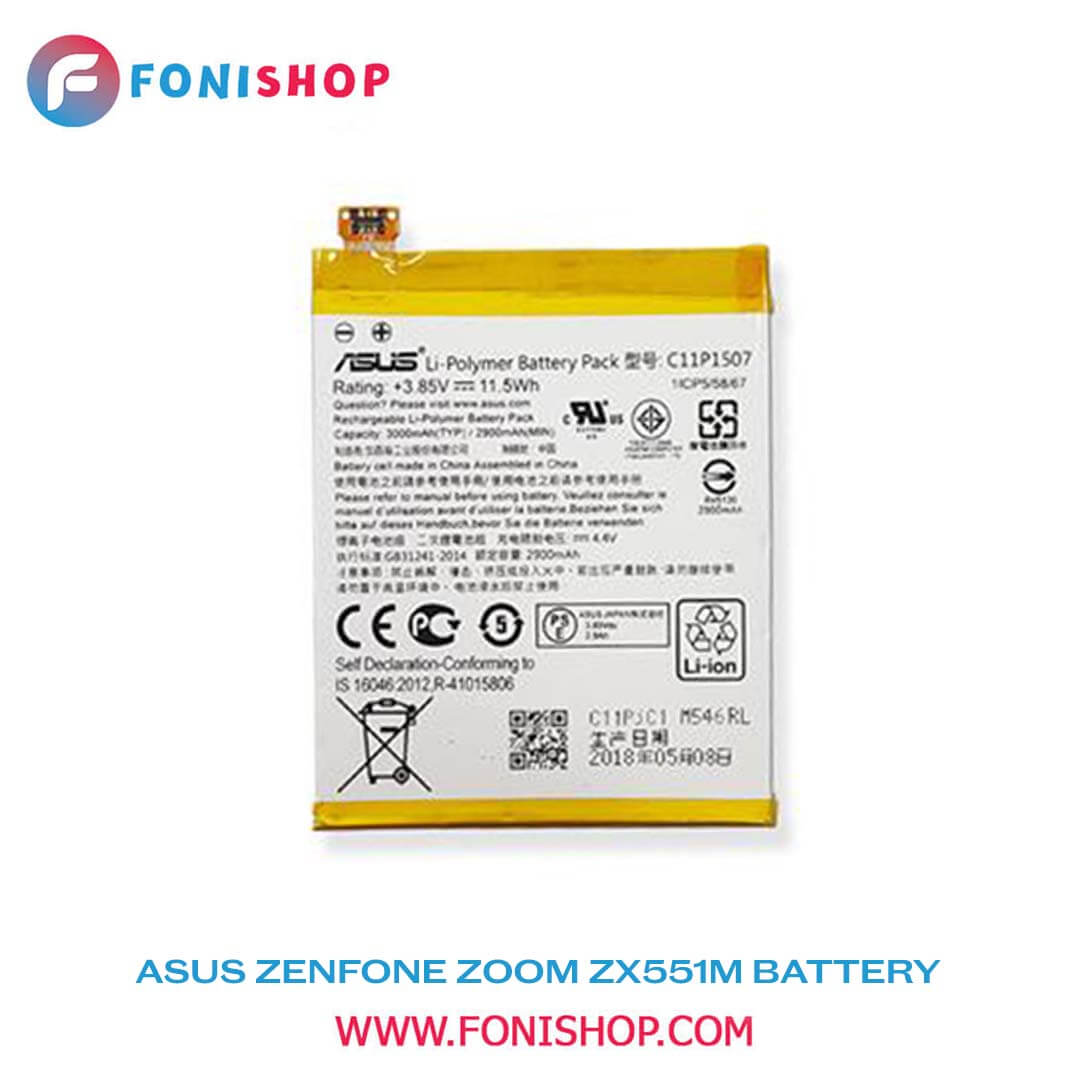 باطری اصلی گوشی ایسوس ASUS Zenfone Zoom ZX551ML C11P1507