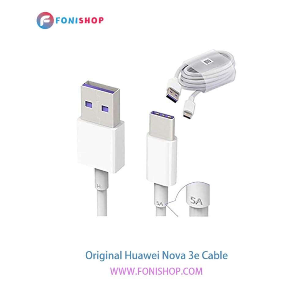 کابل شارژ و شارژر(کلگی-سری) فست شارژ اصلی گوشی هوآوی نوا 3 ای Huawei Nova 3e