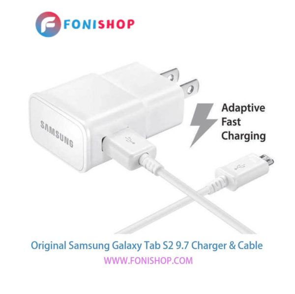 کابل شارژر ، آداپتور ( کلگی ، سری) فست شارژ اورجینال سامسونگ گلکسی تب اس 2 9.7 / Samsung Galaxy Tab S2 9.7