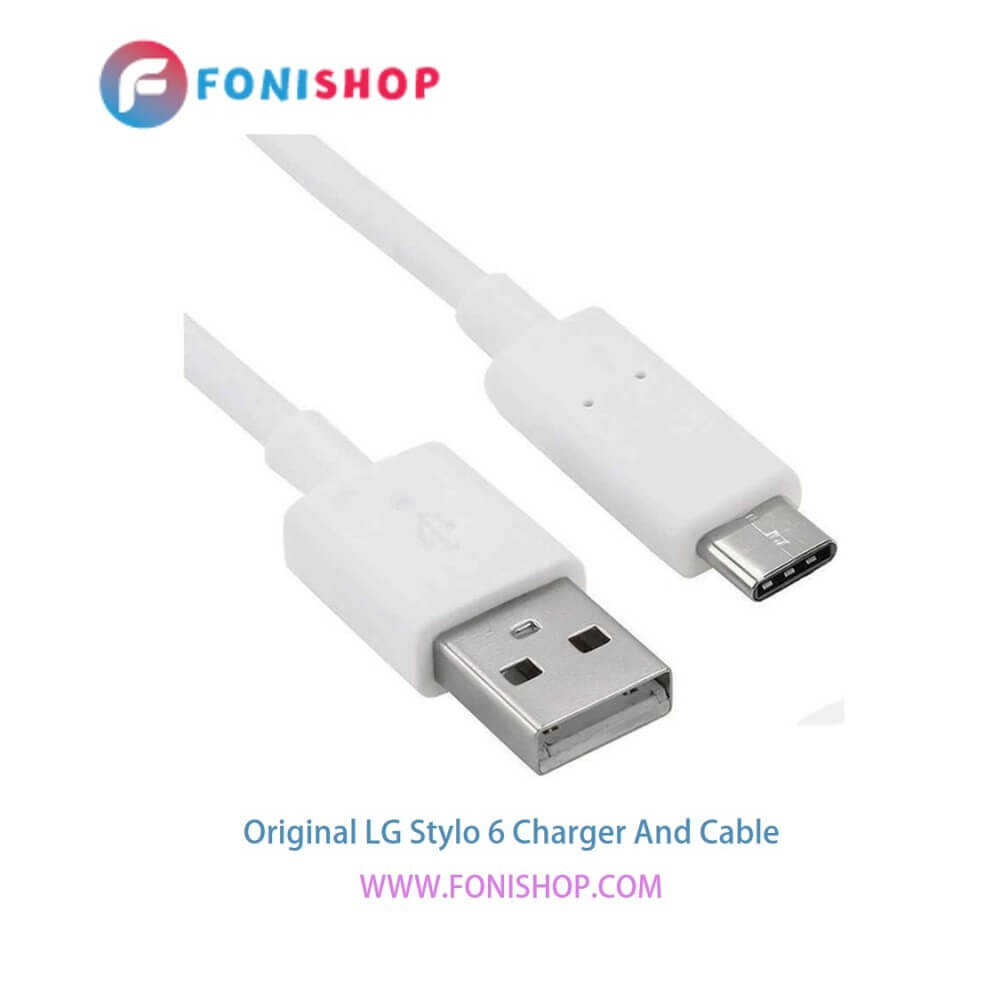 کابل شارژ و آداپتور (کلگی-سری) فست شارژ اصلی گوشی ال جی استیلو 6 / LG Stylo 6