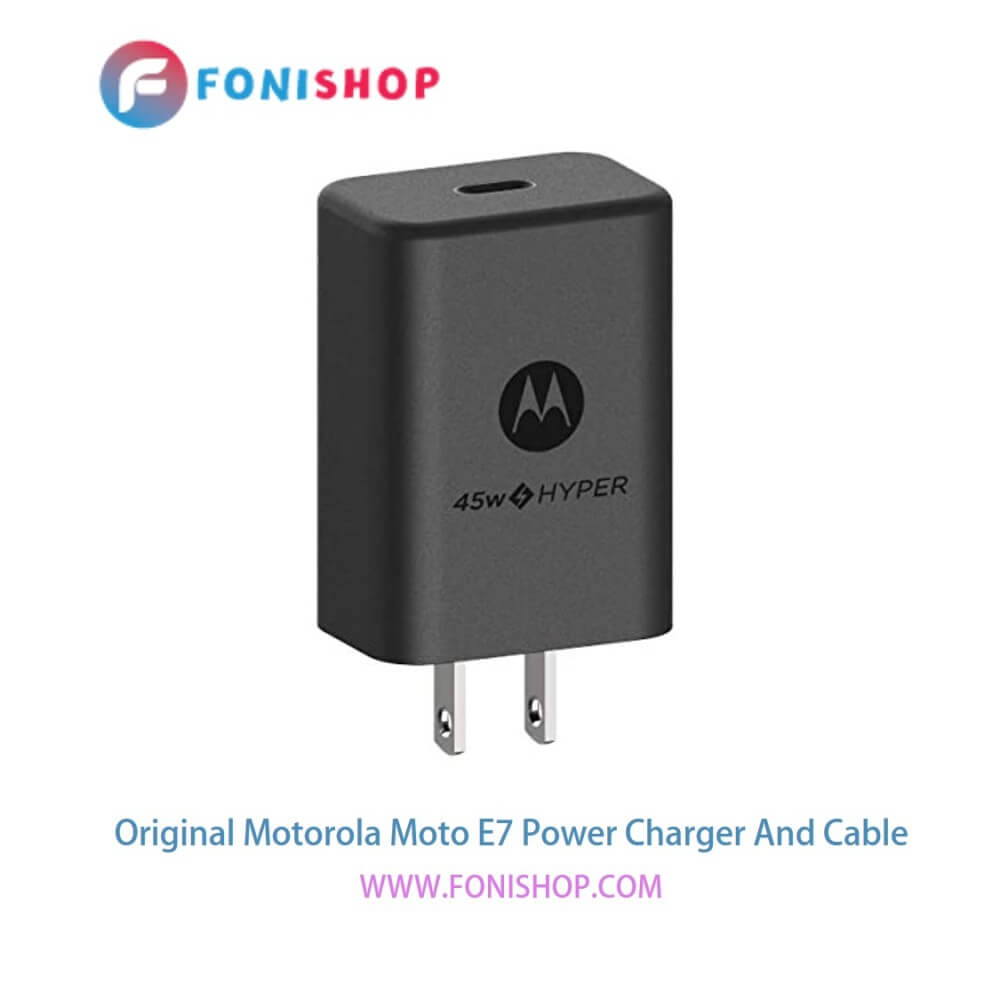 کابل شارژ و آداپتور (کلگی-سری) فست شارژ اصلی گوشی موتورولا موتو ایی 7 پاور / Motorola Moto E7 Power