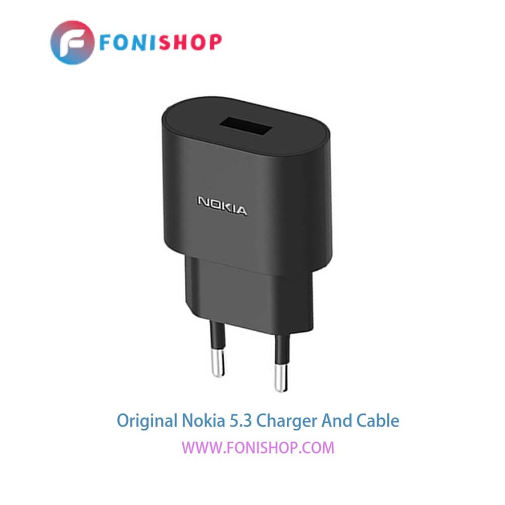کابل شارژ و آداپتور (کلگی-سری) فست شارژ اصلی گوشی نوکیا 5.3 / Nokia 5.3