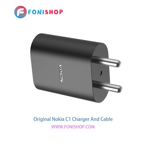 کابل شارژ و آداپتور (کلگی-سری) فست شارژ اصلی گوشی نوکیا سی 1 / Nokia C1