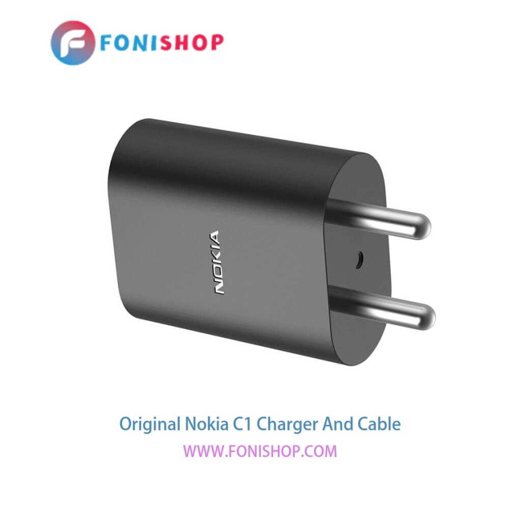 کابل شارژ و آداپتور (کلگی-سری) فست شارژ اصلی گوشی نوکیا سی 1 / Nokia C1