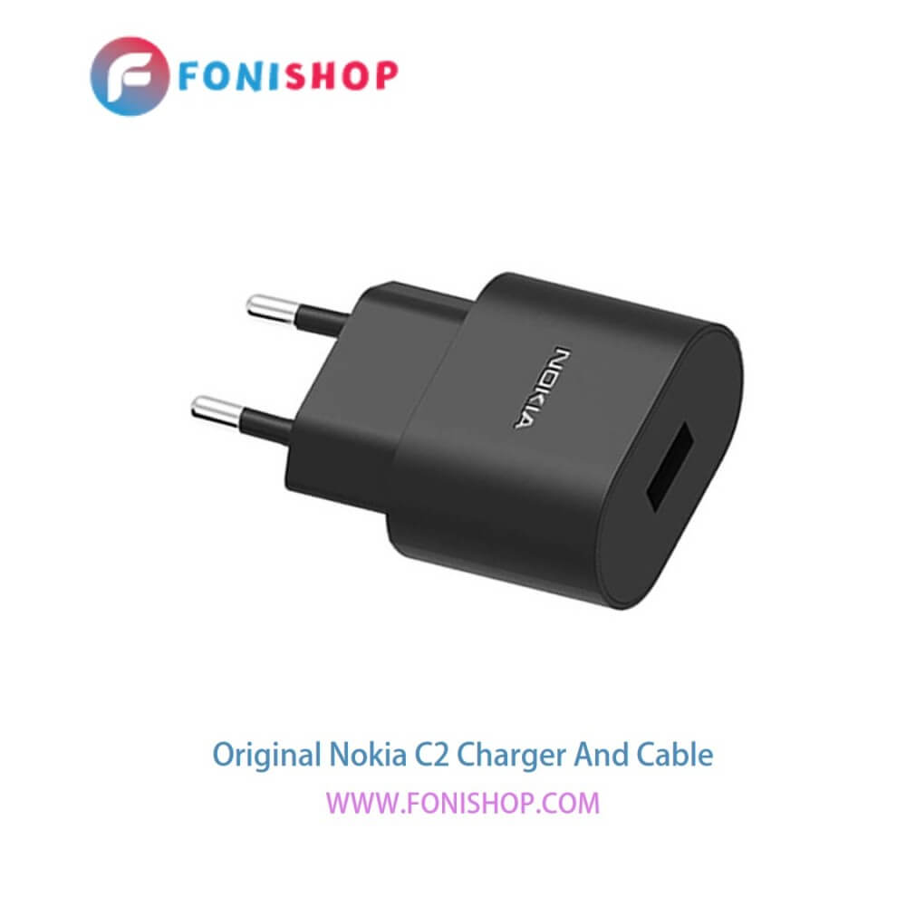 کابل شارژ و آداپتور (کلگی-سری) فست شارژ اصلی گوشی نوکیا سی 2 / Nokia C2