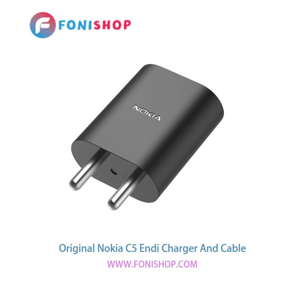 کابل شارژ و آداپتور (کلگی-سری) فست شارژ اصلی گوشی نوکیا سی 5 اندی / Nokia C5 Endi