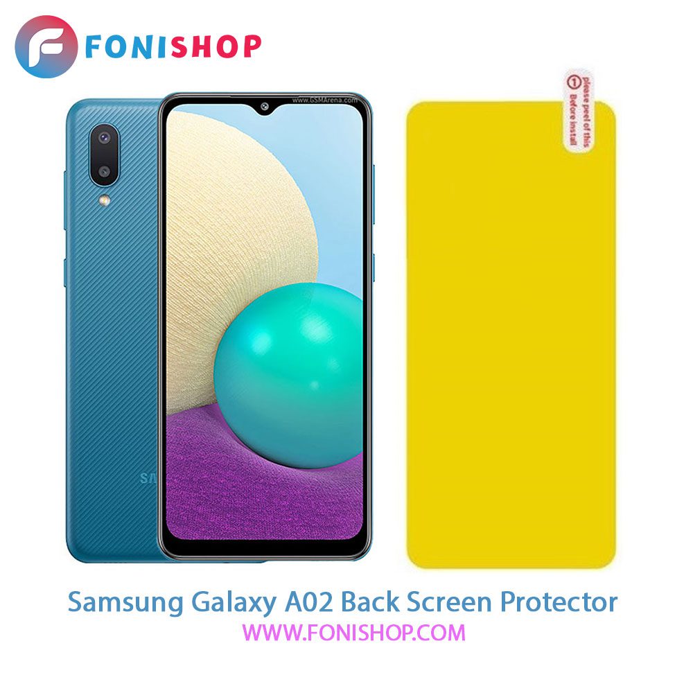 گلس برچسب محافظ پشت گوشی سامسونگ Samsung Galaxy A02