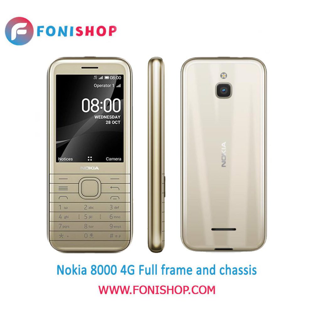 قاب و شاسی کامل نوکیا Nokia 8000 4G