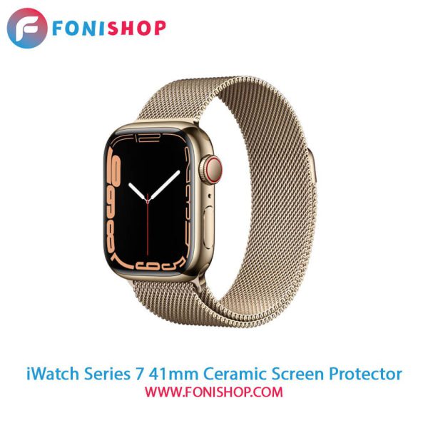 گلس سرامیکی تمام صفحه اپل واچ Apple Watch Series 7 41mm