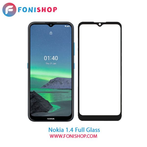 گلس محافظ صفحه نمایش فول تمام صفحه نوکیا Nokia 1.4
