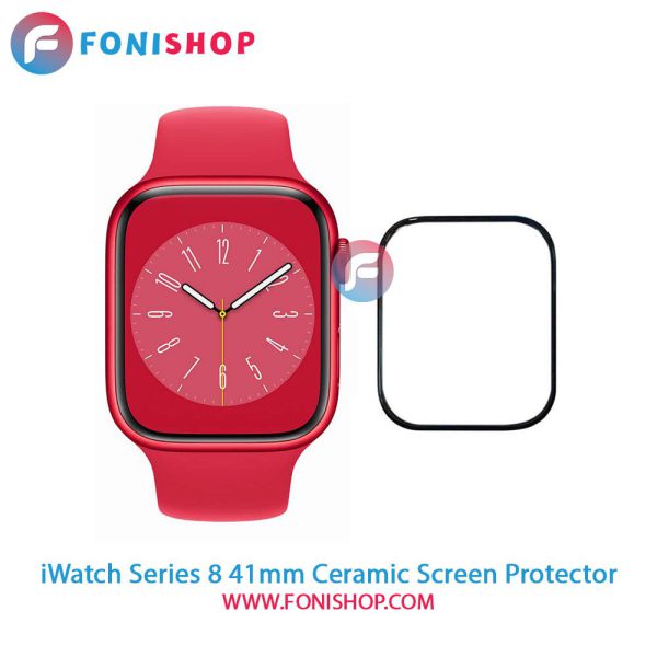 گلس سرامیکی شفاف اپل واچ iWatch Series 8 41mm