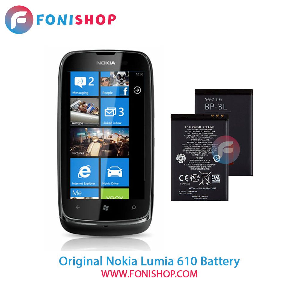 باتری نوکیا (Nokia Lumia 610 (BP-3L